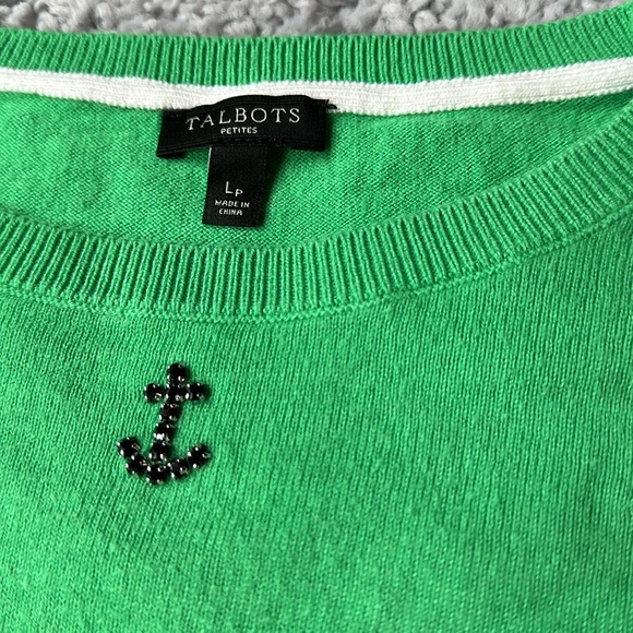 Talbot Women’s Green Sweater Size Large Petite - Picture 3 of 6